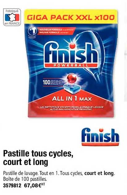 pastille tous cycles court et long finish
