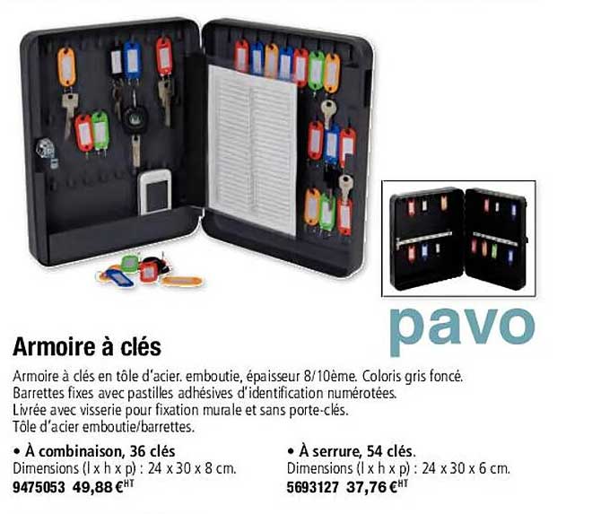pavo armoire à clés