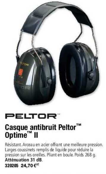 peltor casque antibruit peltor optime ii
