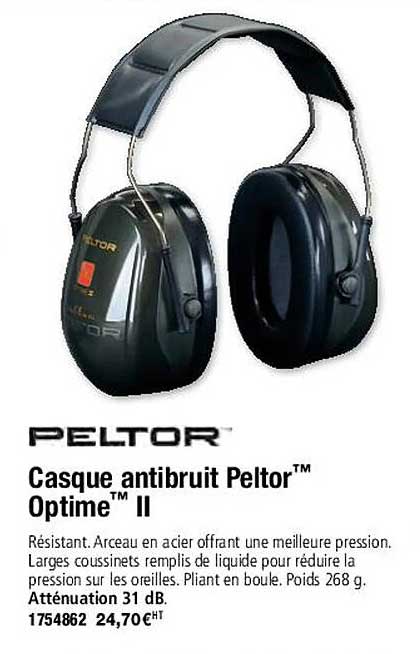 peltor casque antibruit peltor optime II