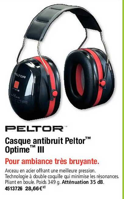 peltor casque antibruit peltor optime III