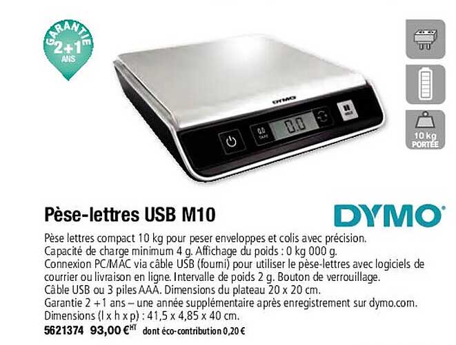 pèse-lettres  usb m10 dymo