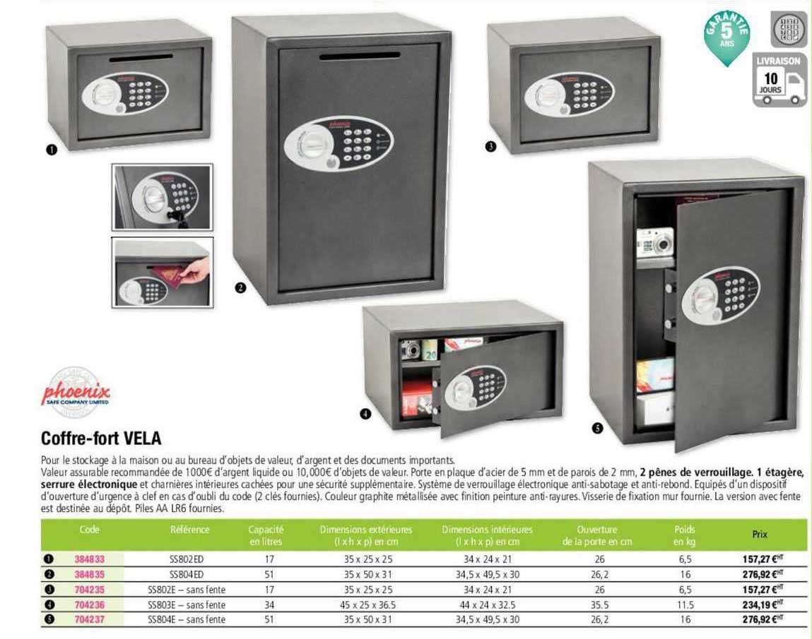 phoenix coffre-fort vela