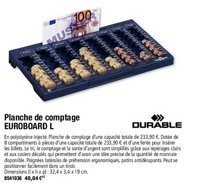 planche de comptage euroboard L durable