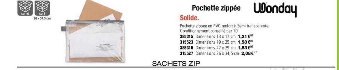 pochette zippée wonday