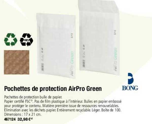 pochettes de protection airpro green bong