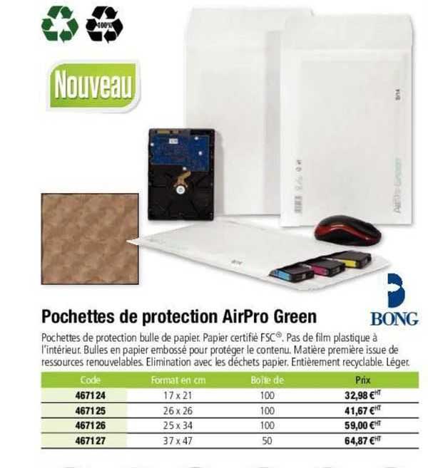 Pochettes De Protection Airpro Green Bong