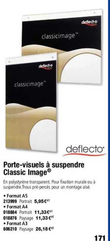 porte-visuels à suspendre classic image