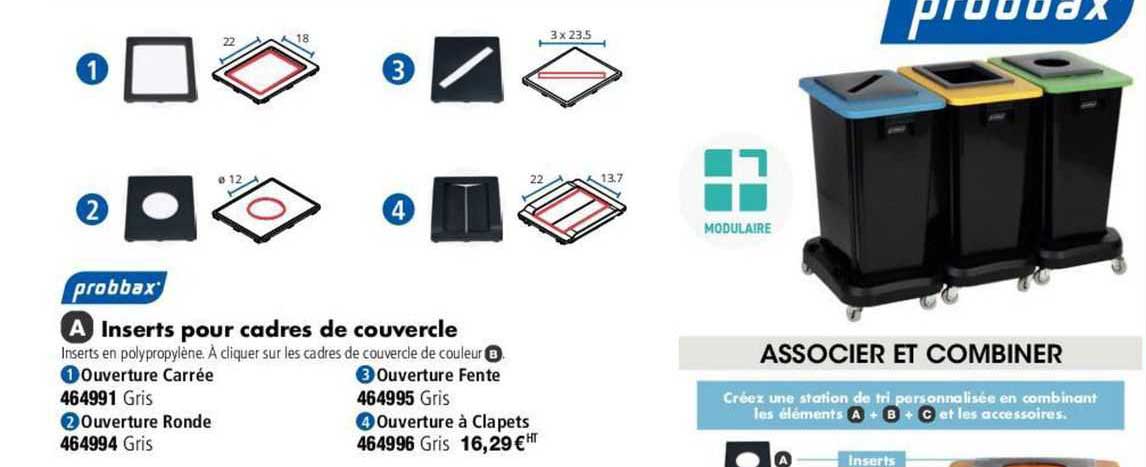 probbax inserts pour cadres de couvercle