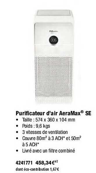 purificateur d'air aeramax se