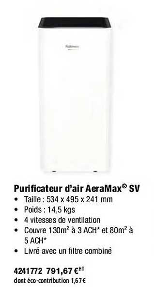 purificateur d'air aeramax sv