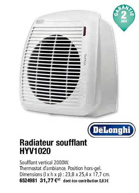 Radiateur Soufflant Hyv1020 Delonghi