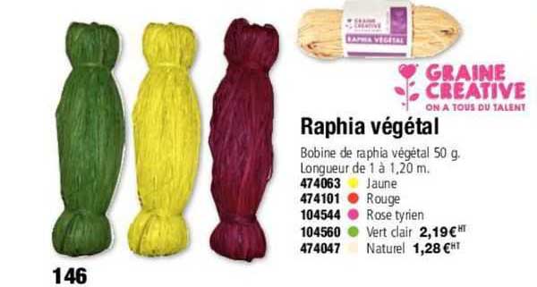 raphia végétal graine creative