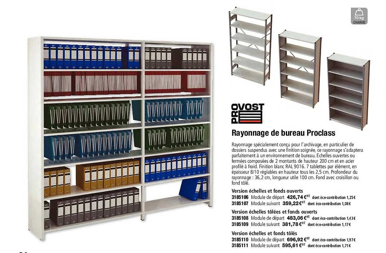 rayonnage de bureau proclass provost