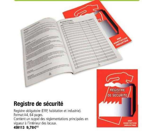 registre de sécurité