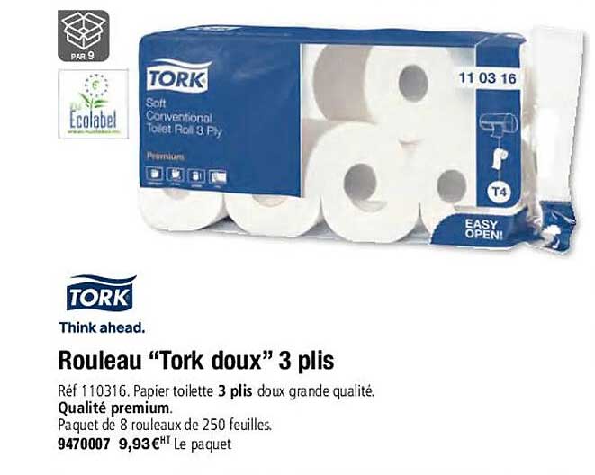 rouleau "tork doux" 3 plis