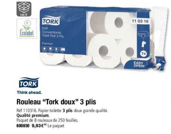 rouleau "tork doux" 3 plis