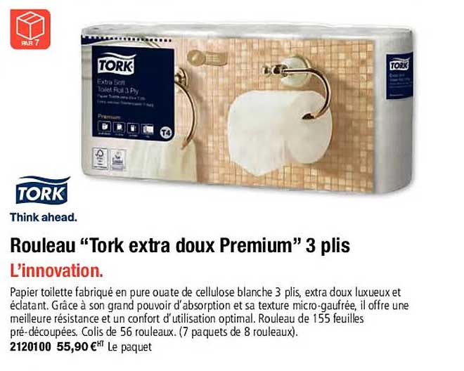 rouleau "tork extra doux premium" 3 plis