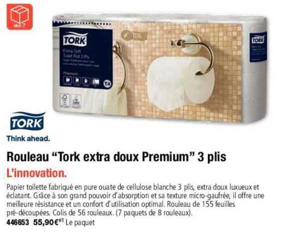 rouleau "tork extra doux premium" 3 plis