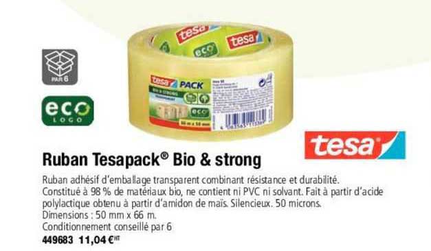 ruban tesapack bio & strong eco loco tesa