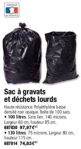 sac à gravats et déchets lourds