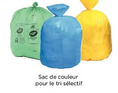 sac de couleur pour le tri sélectif