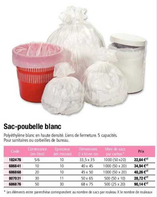 sac-poubelle blanc