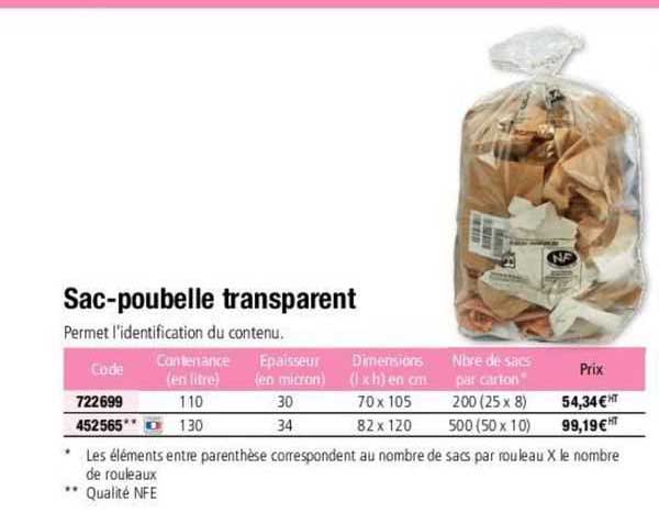 sac-poubelle transparent