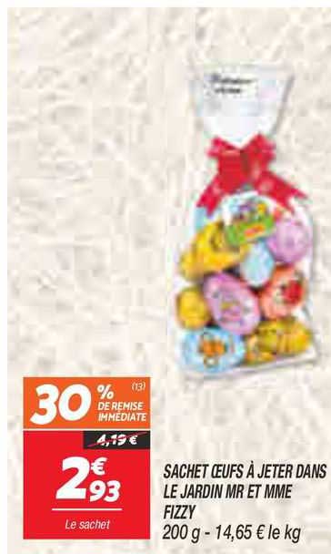 sachet œufs à jeter dans le jardin mr et mme fizzy