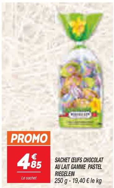 Sachet œufs Chocolat Au Lait Gamme Pastel Riegelein