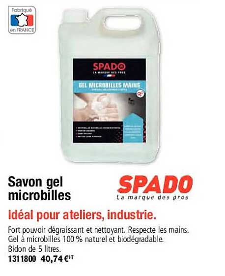 savon gel microbilles spado