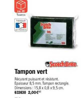 scotch brite tampon vert