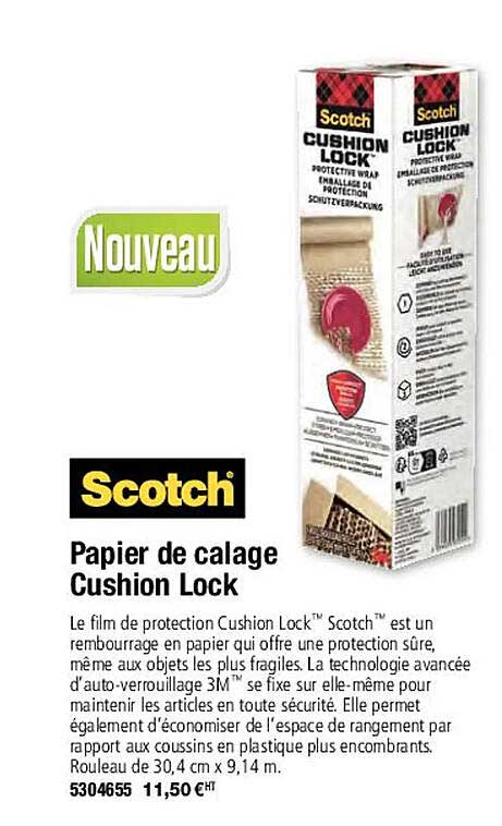 scotch papier de calage cushion lock