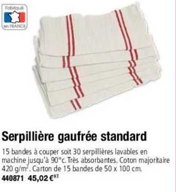 serpillière gaufrée standard