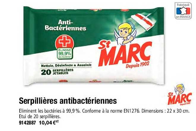 serpillières antibactériennes st marc