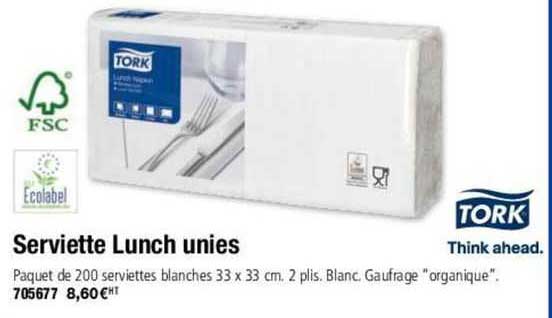 Serviette Lunch Unies Tork