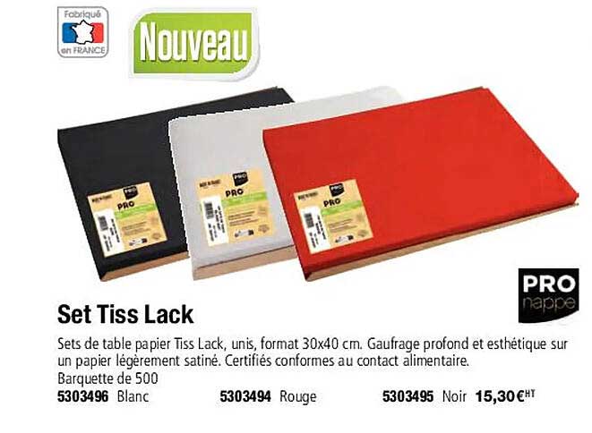 Set Tiss Lack Pro Nappe