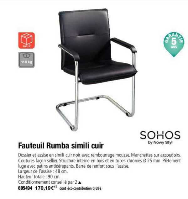 Sohos Fauteuil Rumba Similir Cuir