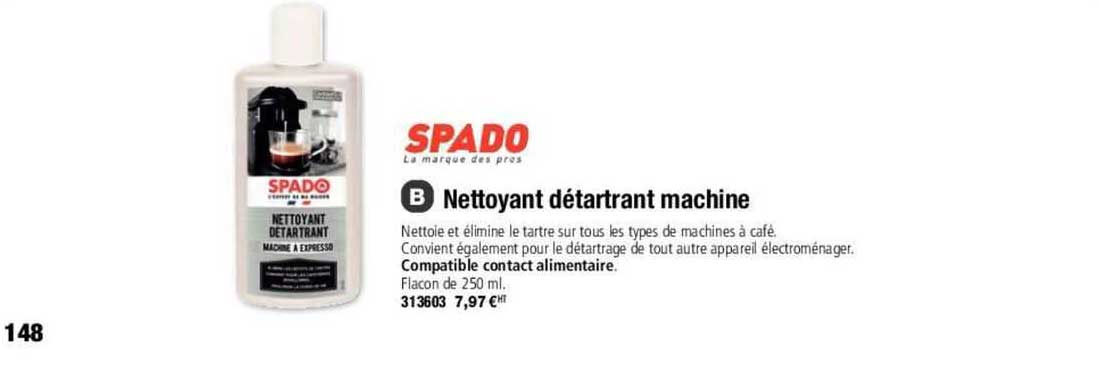 spado nettoyant détartrant machine