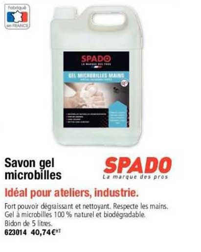 spado savon gel microbilles
