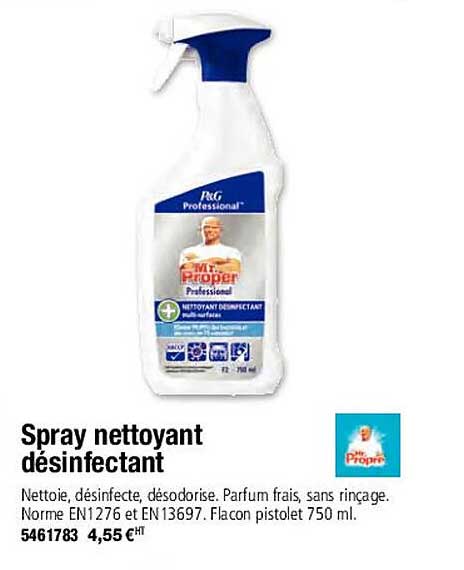 spray nettoyant désinfectant mr propre