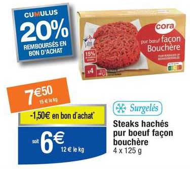 steaks hachés pur bœuf façon bouchère