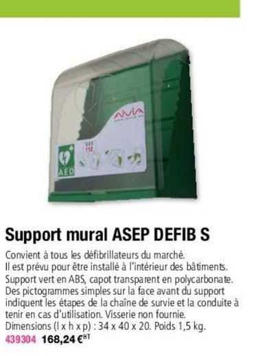 support mural asep defib s