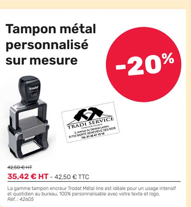 tampon métal personnalisé sur mesure
