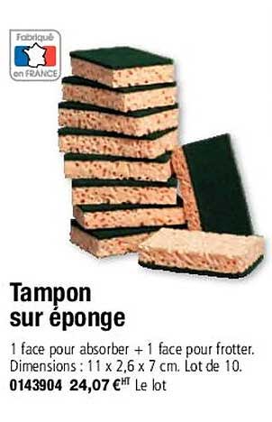 tampon sur éponge