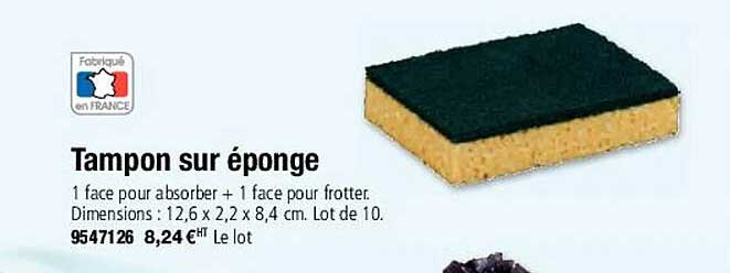 tampon sur éponge