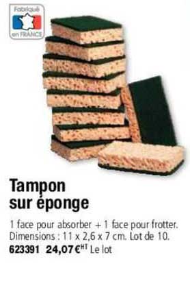 tampon sur éponge