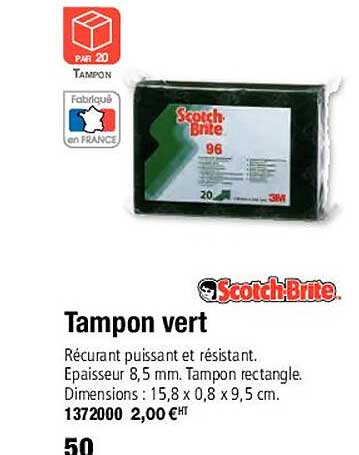 tampon vert scotch brite