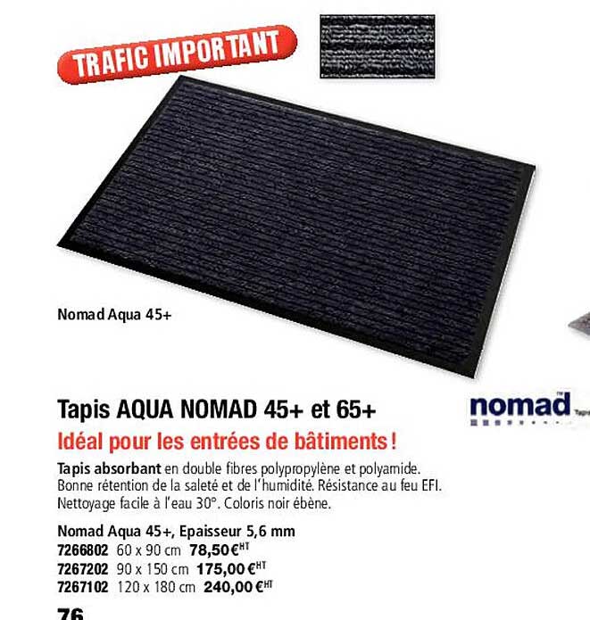 tapis aqua nomad 45+ et 65+