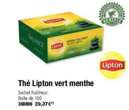Thé Lipton Vert  Menthe